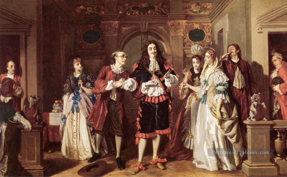 Une scène de Molières LAvare victorien scène sociale William Powell Frith Peintures à l'huile